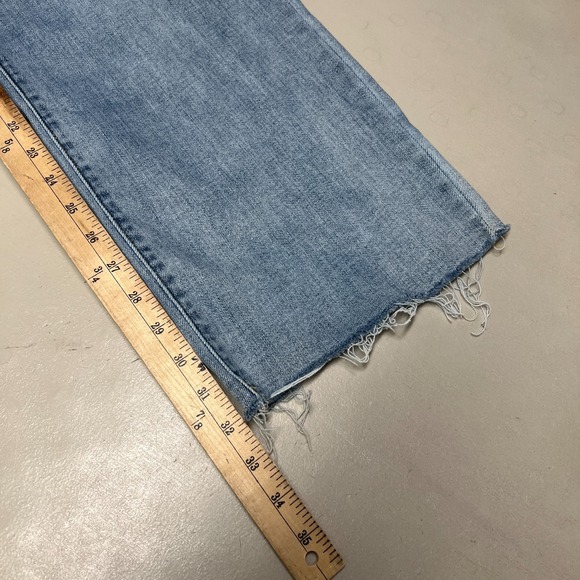 Judy Blue Straight Fit Jeans Womens 7/28 Blue Cutoff Denim High Rise V Front - Picture 11 of 11